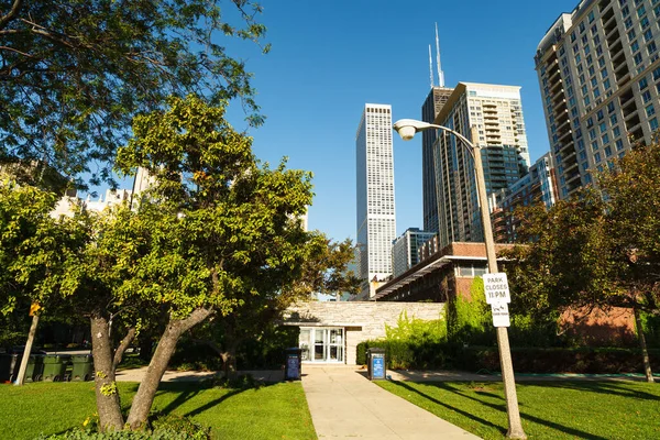 Stedelijke Wolkenkrabber Skyline Het Centrum Van Chicago — Stockfoto