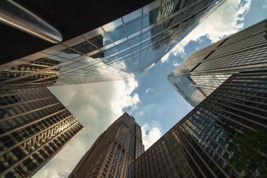 Chicago şehir merkezindeki gökdelen silueti