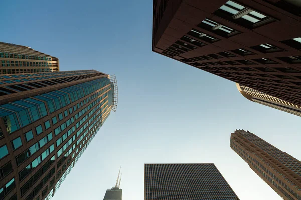 Rascacielos Urbanos Centro Chicago — Foto de Stock