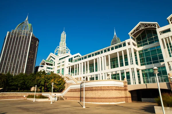 Downtown Mobile Alabama Cityscape Convention Center — Stock Photo, Image