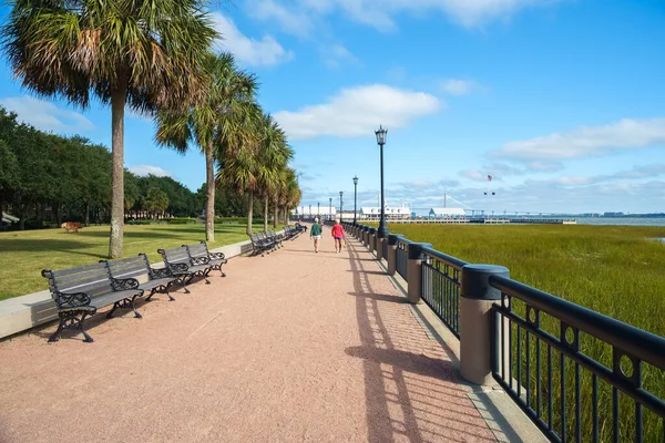 Popular Waterfront Park Longo Baía Charleston Carolina Sul — Fotografia de Stock