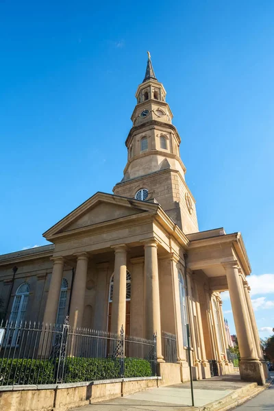 Charleston Carolina Del Sur Octubre 2013 Hermosa Arquitectura Histórica Iglesia — Foto de Stock