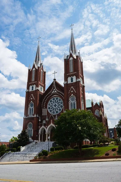 Macon Géorgie États Unis Juin 2023 Belle Architecture Église Catholique — Photo