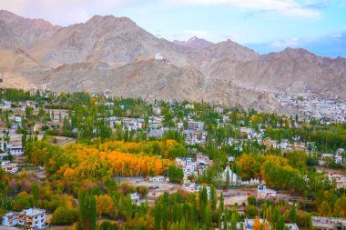 Ladakh Hindistan 'ın manzara manzarası. Himalayalar, Ladakh, Hindistan