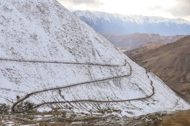 Ladakh Hindistan 'ın manzara manzarası. Himalayalar, Ladakh, Hindistan