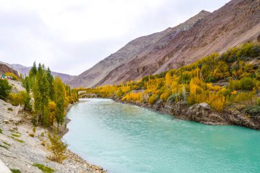 Ladakh Hindistan 'ın manzara manzarası. Himalayalar, Ladakh, Hindistan