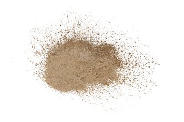 mud splash isolated on white background.	