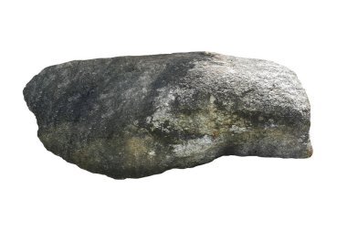 Beyaz arkaplanda izole kaya.