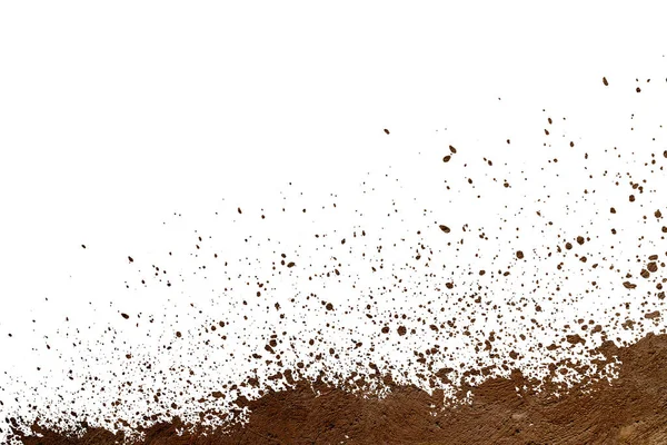 Mud Splash Isolated White Background —  Fotos de Stock