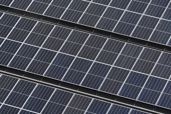 there are solar cells or solar panels in the solar power farm.