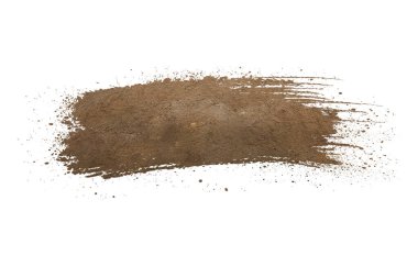  çamur sıçraması beyaz arkaplanda izole edildi.