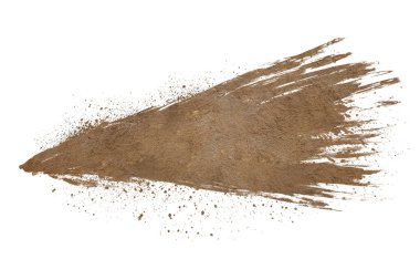 mud splash isolated on white background.	