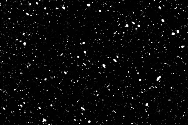 Сніг Ізольований Чорному Тлі — стокове фото