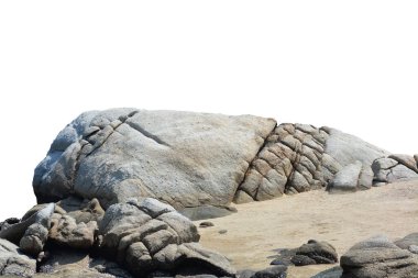 rock isolated on white background.	