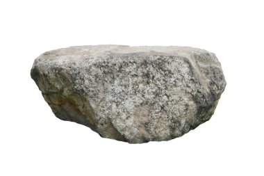 Beyaz arkaplanda izole kaya.