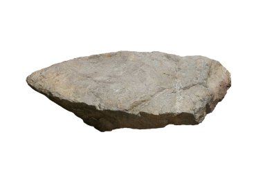 Beyaz arkaplanda izole kaya.