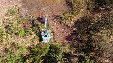 Ormanların yok oluşunun hava görüntüsü.