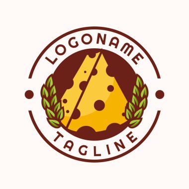 Cheese logo template, suitable for restaurant, cheese production and food industry logo