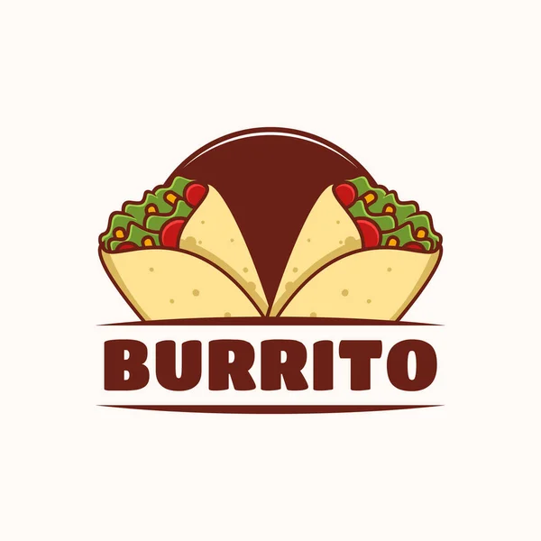 Burrito Logo Template Suitable Restaurant Food Truck Cafe lizenzfreie Stockvektoren