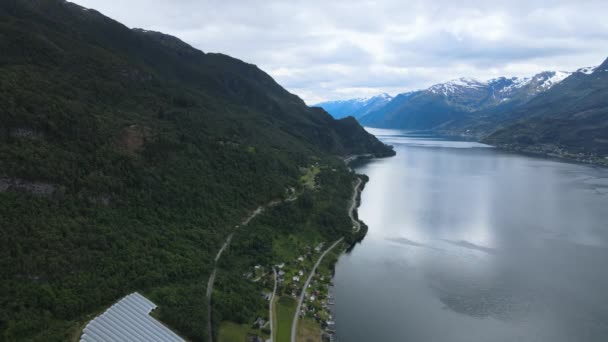 Fjord Norvège Vol Panoramique Images Haute Qualité — Video
