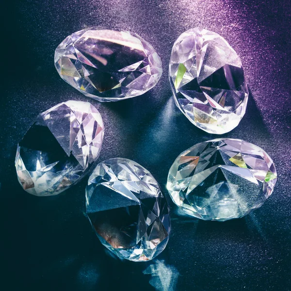 Mercato Dei Diamanti Pietra Diamante Reale Sfondo Scuro Tema Gioielli — Foto Stock