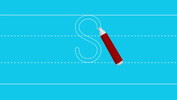 Tutorial Scrittura Dell Alfabeto Traccia Lettera Con Pennarello Esempio Lettere — Video Stock