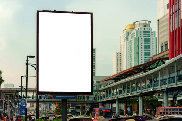 Grande Cartaz Branco Com Espaço Cópia Para Sua Mensagem Texto — Fotografia de Stock