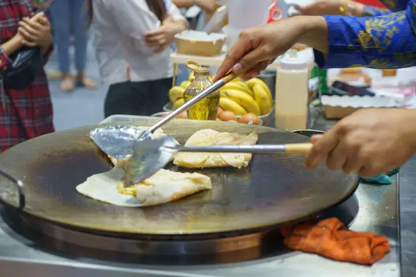 Mergulhe Nas Ruas Movimentadas Tailândia Com Esta Cena Vibrante Vendedor Fotografia De Stock