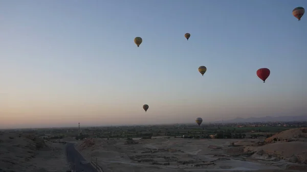 Ballons Fliegen Über Luxor Ägypten Afrika — Stockfoto
