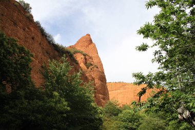 Las Medulas 'ın manzarası, eski altın madenleri, Leon, İspanya