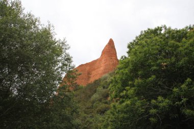 Las Medulas 'ın manzarası, eski altın madenleri, Leon, İspanya