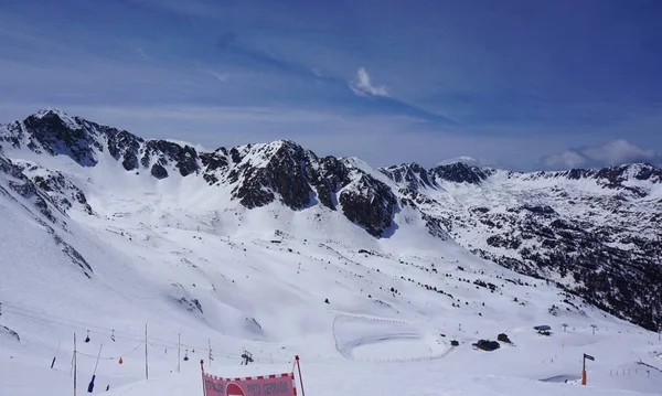 Piste Fermée Dans Une Station Ski Andorre — Photo