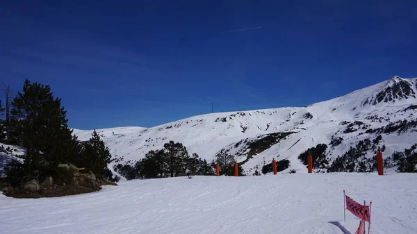 Pista Cerrada Una Estación Esquí Andorra —  Fotos de Stock