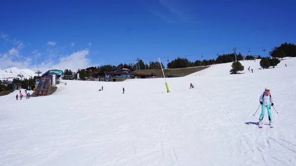 Tarter Andorra April 2022 Ski Day Схилах Гірськолижного Курорту — стокове фото