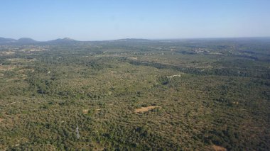 Mallorca 'nın kırsal arazisi bir uçaktan görüldü