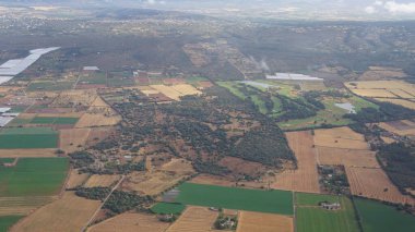 Mallorca 'nın kırsal arazisi bir uçaktan görüldü