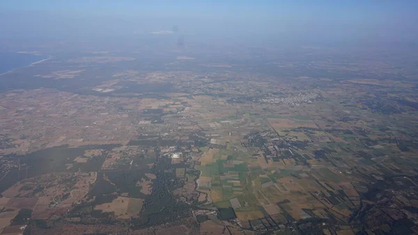 Krajobraz Wiejski Majorki Widziany Samolotu — Zdjęcie stockowe