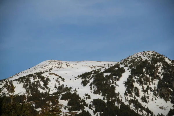 Paisagem Neve Esqui Nas Montanhas Dos Pirenéus Andorra — Fotografia de Stock