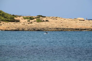 Yaz sonunda İbiza 'nın manzarası
