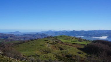 Mountain landscape on mount Hernio in Gipuzkoa, Basque Country.