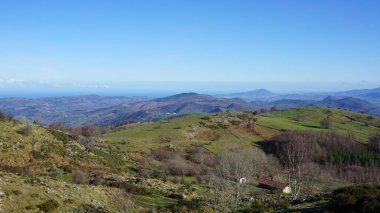 Mountain landscape on mount Hernio in Gipuzkoa, Basque Country.