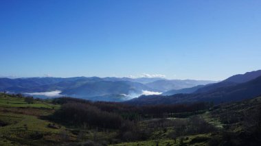 Rural mountain landscape on Mount Ernio, in Gipuzkoa, Basque Country