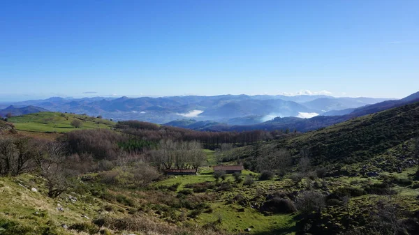Rural mountain landscape on Mount Ernio, in Gipuzkoa, Basque Country