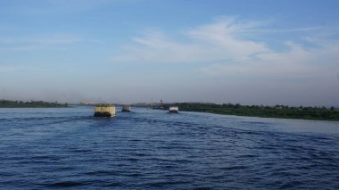 Nile, Egypt, July, 12, 2022: River cruise for tourism on the Nile river in Egypt