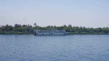 Nile, Egypt, July, 12, 2022: River cruise for tourism on the Nile river in Egypt