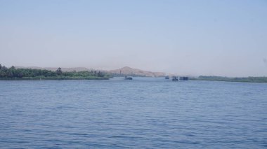 Nile, Egypt, July, 12, 2022: River cruise for tourism on the Nile river in Egypt