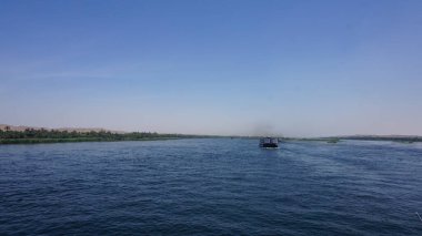 Nile, Egypt, July, 12, 2022: River cruise for tourism on the Nile river in Egypt
