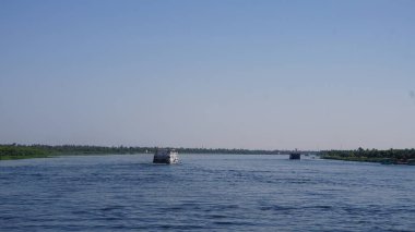 Nile, Egypt, July, 12, 2022: River cruise for tourism on the Nile river in Egypt