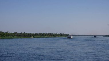 Nile, Egypt, July, 12, 2022: River cruise for tourism on the Nile river in Egypt