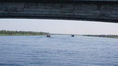 Nile, Egypt, July, 12, 2022: River cruise for tourism on the Nile river in Egypt